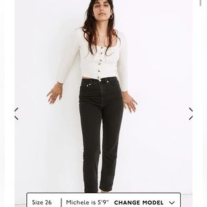 Madewell Classic Straight Jean Lunar Wash Size 24